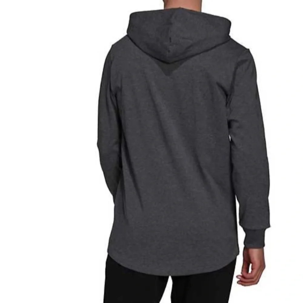 ADIDAS ESSENTIALS PULLOVER HOODIE GRAY HEATHER/SCARLET XL NEW WITH TAGS